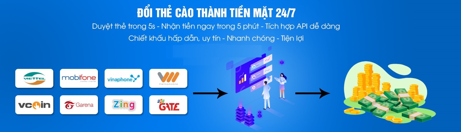 đổi thẻ cào thành tiền